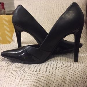 Black pointed heels